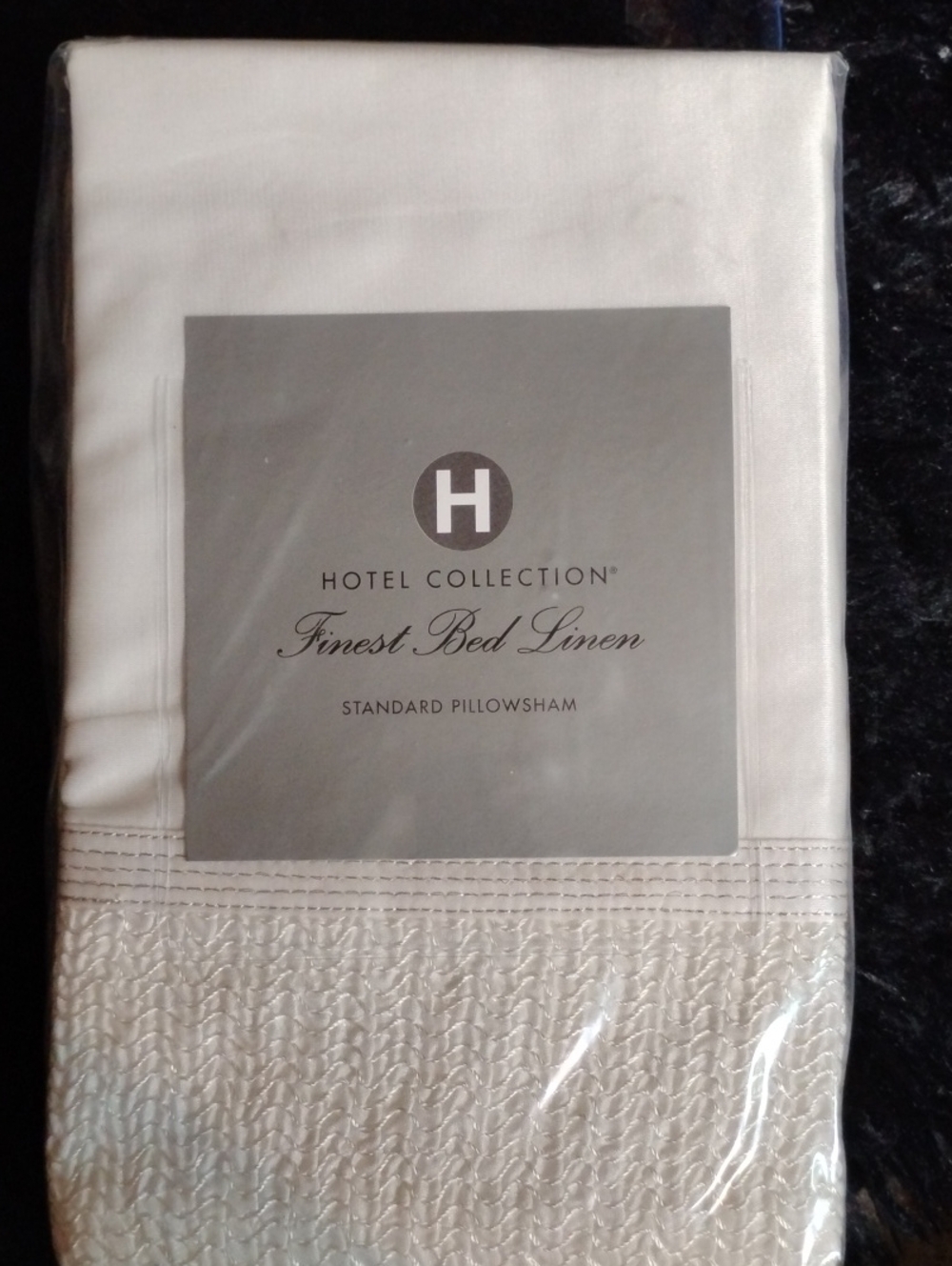 2 Hotel Collection Finest Bed Linen Standard Shams- NEW